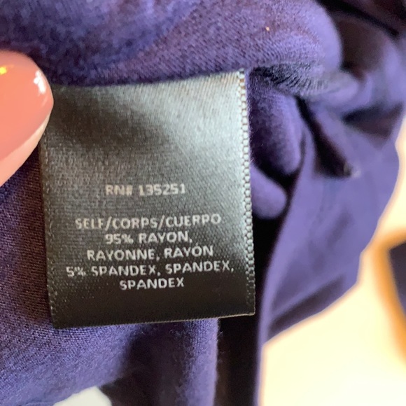 FRAICHE BY J Faux Wrap Tie Dress Blue Size Small - Picture 12 of 12